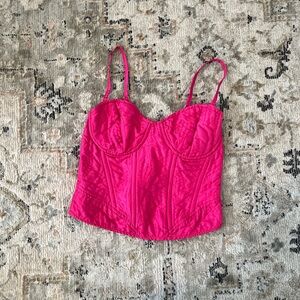 Bershka Hot Pink Corset top
